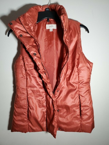 Merona Puffer Vest Size Medium Women’s color Burnt Orange - Picture 6 of 8