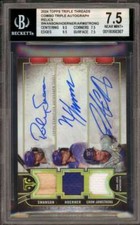 Swanson/Hoerner/Crow-Armstrong 2024 Topps Triple Threads Combo Auto #sch BGS 7.5