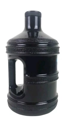 1 Gallon BPA Free Water Bottle Solid Black Reusable Jug Container Canteen New
