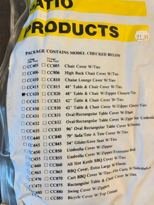 Dayva Industries Protective Patio Products CC420 48" Funda de Mesa y Silla con Cremallera Foto 2 de 3