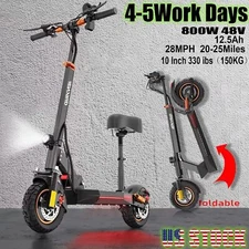 iENYRID Foldable Electric Scooter with Seat Commuter, 800W 12.5Ah Battery 28mph