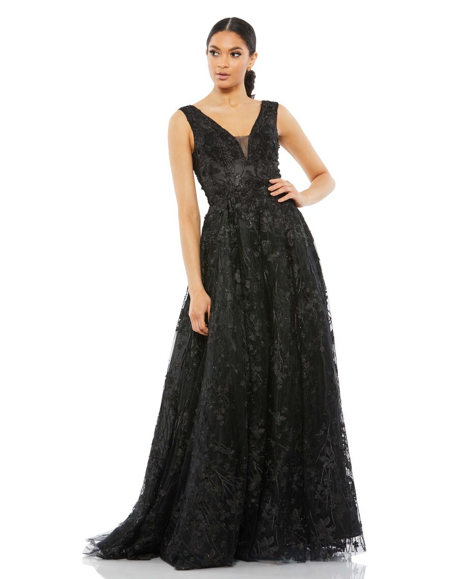 ■Mac Duggal■装飾付 イリュージョン ミディ ドレス Amazon.com: Ieena for Mac Duggal Womens Embellished Illusion