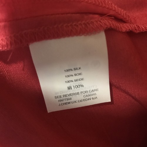 J Crew One Shoulder Silk Shantung Top Brilliant Poppy Size 6 H1200 NWT - Picture 6 of 7