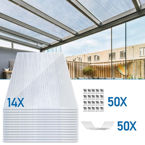 14x Doppelstegplatte Universal Hohlkammerplatte Terasse Garten Polycarbonat 4mm - Bild 8 von 8