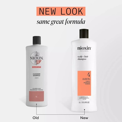 Nioxin System 4 Cleanser Shampoo and Scalp Therapy Conditioner 33.8oz Set / Dou - Picture 2 of 4