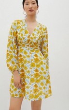 Vera for Anthropologie Buttercup Retro 60’s Mini Dress Sz S Fall Smocked Back