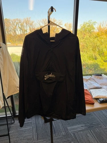Vintage Jordan Brand Est 1985 Hooded Anorak Windbreaker Mens 3XL Black NWOT - product listing photo