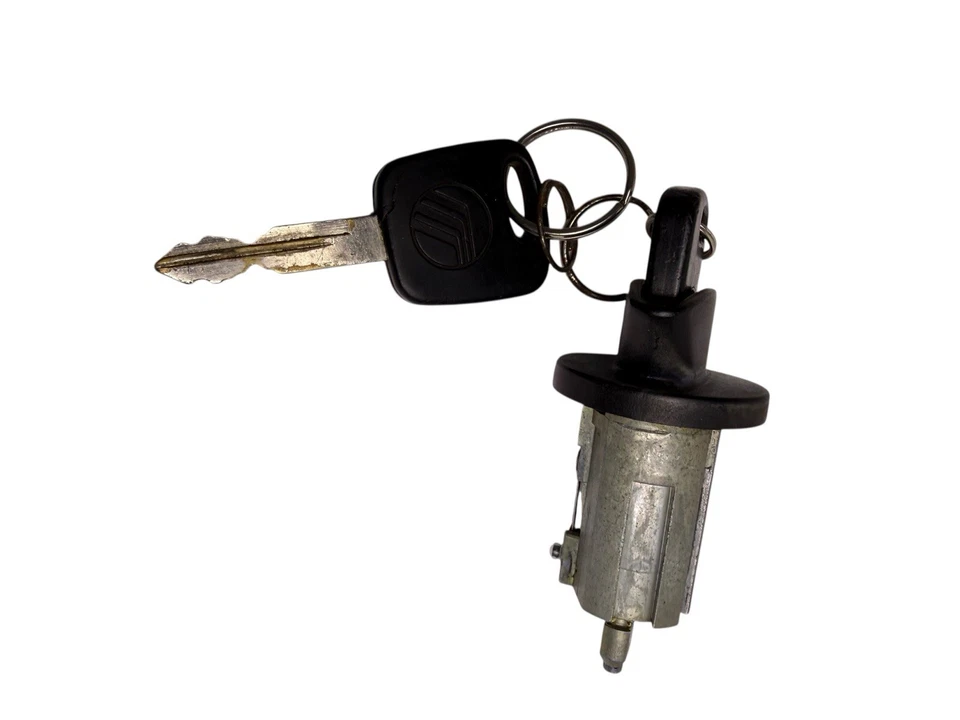 Cilindro de bloqueo de encendido OEM 80-04 Ford Crown Vic Grand Marquis Town Car con 2 llaves Foto 2 de 4