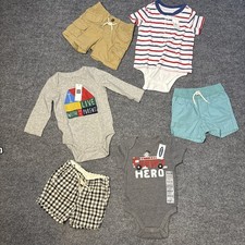 Baby Gap/Old Navy 6-12 Mths Boy Shorts  Bodysuits NWT 6 Piece Set Cute Gift 