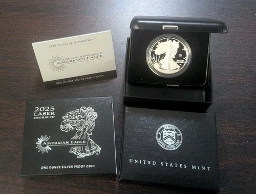 2025 W American Silver Eagle Laser Engraved 1 Oz Proof OGP Original Owner