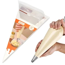 12 Inch Clear Pastry Bags 100PCS, Disposable Piping Bags for Frosting, Clear