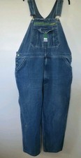 VTG Liberty Mens Bib Overalls Blue Denim Zip Fly Pockets Cotton Size 44x30