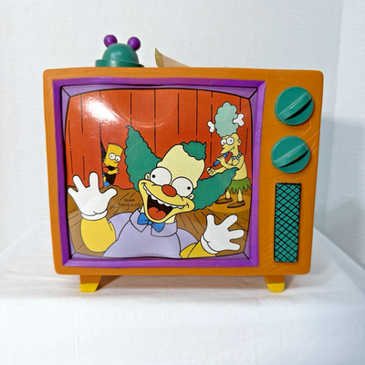 #ad The Simpsons Krusty the Clown Television Hideaway Box Tshirt XL NIB Rare Unopend $74.99