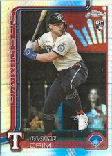 2025 Topps Chrome Update Series Blaine Crim #USC83 Refractor SP RC Texas Rangers