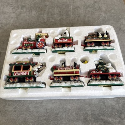 1998 VTG Dansbury Mint 6 Piece Coca-Cola Christmas Express Holiday Train Set