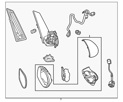14-17 HONDA ODYSSEY RIGHT (PASSENGER) DOOR Mirror Assembly *NH603P* (R.C.) (WHIT