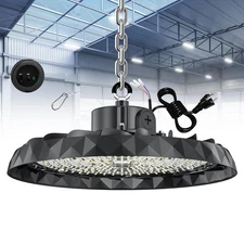 1 Pack UFO LED High Bay Light 200W, High Bay LED Shop Light 30,000LM 0-10V Di...
