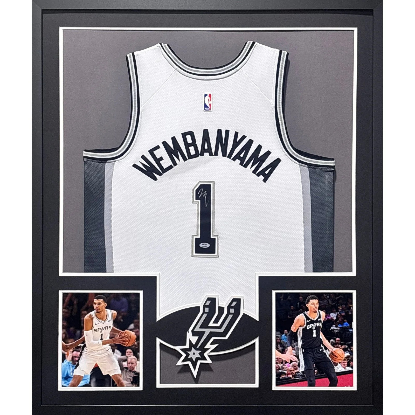 Victor Wembanyama Signed Framed Jersey PSA/DNA Autographed San Antonio Spurs