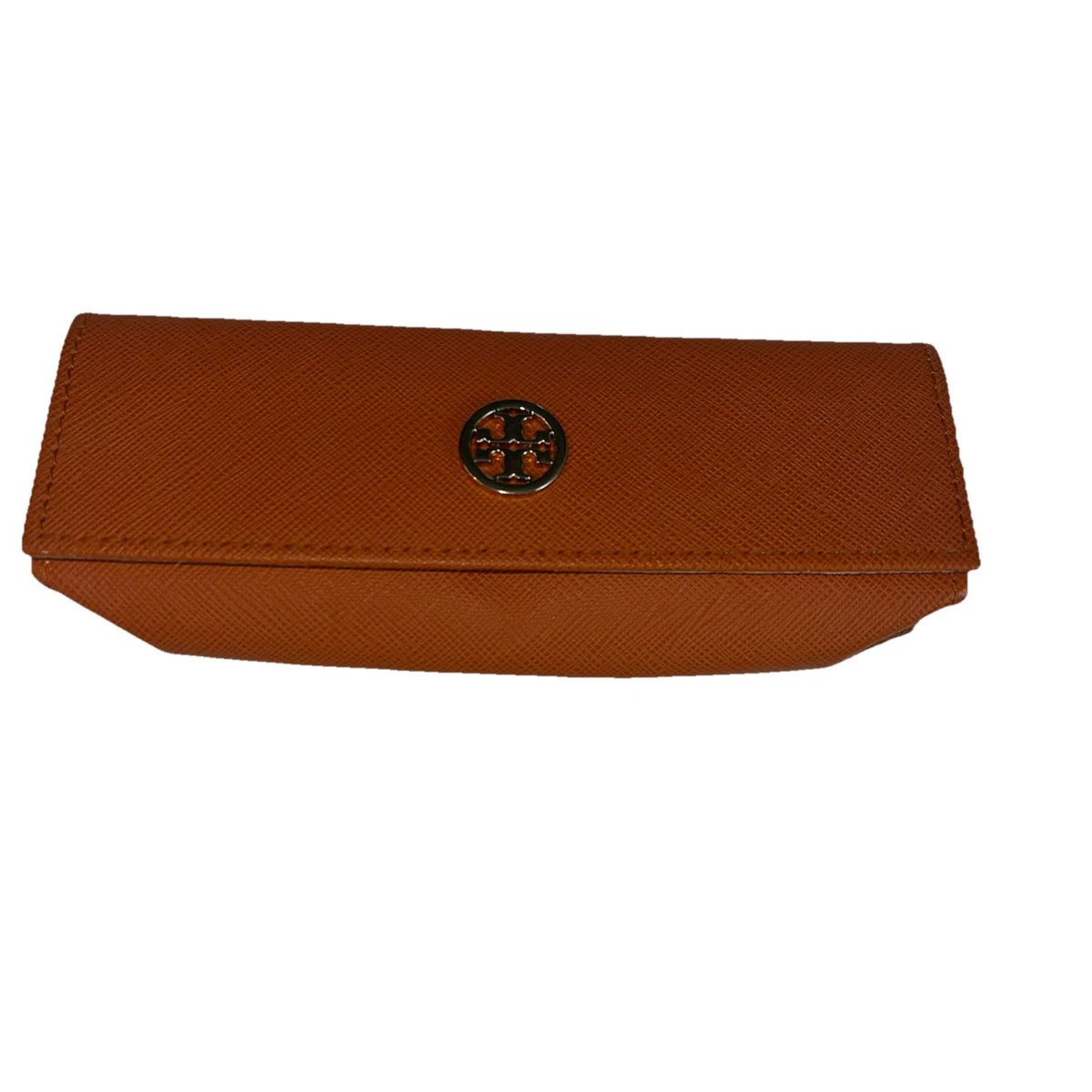 Tory Burch new hard and soft eye glasses case Tory Burch Large Orange Magnetic Sunglasses Eyeglasses Case  main image 4