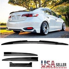 Rear Trunk Lip Spoiler Wing Adjustable Fit For Acura Ilx 2013-2022 Tlx 2015-2023