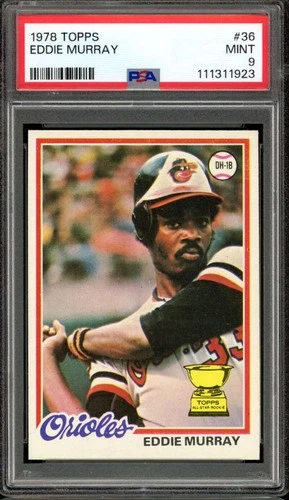 1978 Topps #36 Eddie Murray RC AS All-Star Rookie Cup Orioles HOF PSA 9 MT Mint