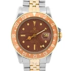 VINTAGE 1971 Rolex GMT-Master BROWN 18K Gold Steel ROOT BEER Jubilee 40mm 1675