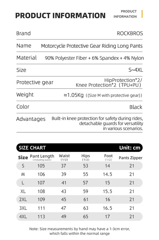 ROCKBROS Winter Cycling Pants Thermal Windproof Fleece Trousers Sportswear Men - Image 2 of 4