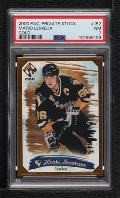 2000-01 Pacific Private Stock Gold 73/75 Mario Lemieux #152 PSA 7 HOF 1a6x