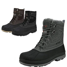 Men's Winter Lace Up Snow Boots Warm Thermolite Waterproof  Outdoor Work Shoes