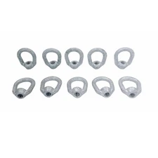 10Pc Hot Dipped Galvanized 5/16" Thickness Eye Nut With 3/8"-16 Tap 1250 Lbs WLL