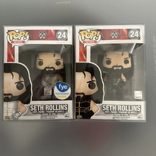 Funko POP! WWE Seth Rollins #24 Vinyl Figure Regular Black & Fye Excl White Lot