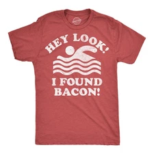 Hey Look I Found Bacon Mens Funny T Shirts Sarcastic Food Graphic Novelty Tee
