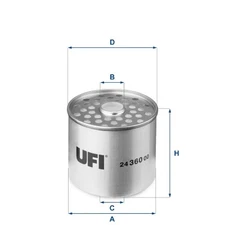 For UFI 24.360.00 Fuel Filter 24.360.00 Fuel Filter fits: DAF 400 SERIES; IVECO