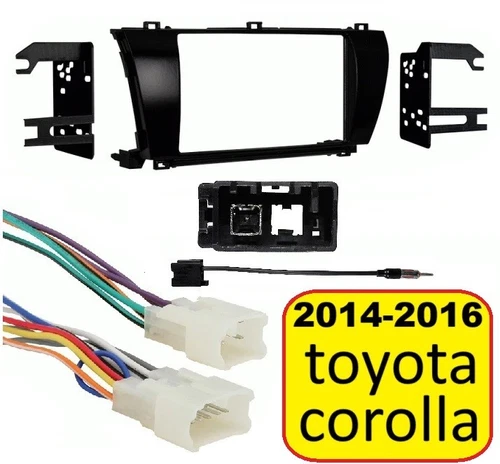 Double DIN Stereo Car Radio Install Dash Kit For Toyota Corolla 2014-2016 - Picture 1 of 2