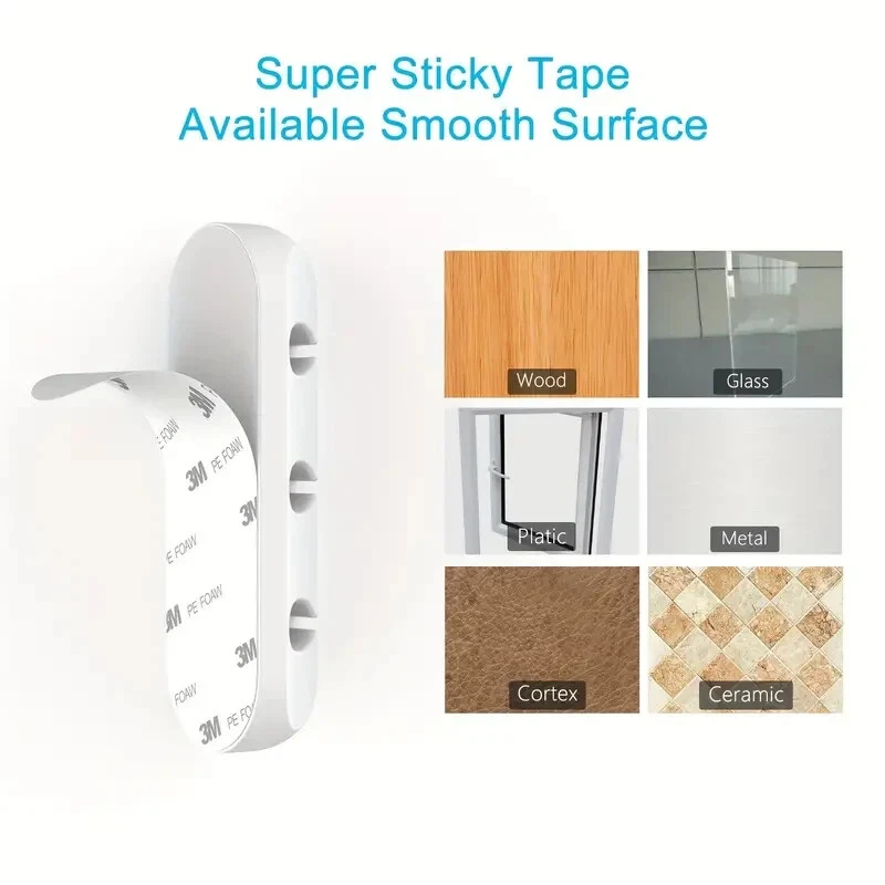 3M Kabelhalter selbstklebend Kabelhalterung Manager Kabel Organizer Clip weiss - Bild 2 von 4