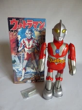 VINTAGE 1990 BILLIKEN SHOKAI ULTRAMAN WIND UP TIN TOY (NEW) TESTED
