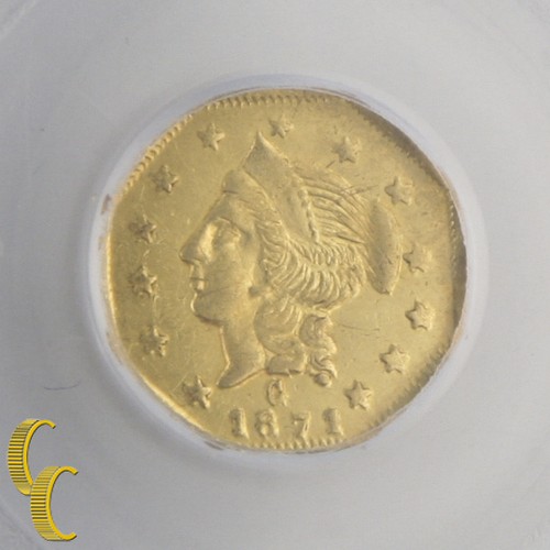 1871 California Fractional Gold Dollar (PCGS MS-61) Octagonal $1 BG-1109 - Picture 3 of 4
