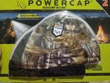 Realtree Edge Power Cap Headlamp in a Hat 2 Pack Camo/Black