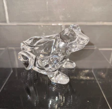 VTG 70’s Crystal Frog Pipe Caddy France Art Vannes Cigar Ashtray MCM Paperweight