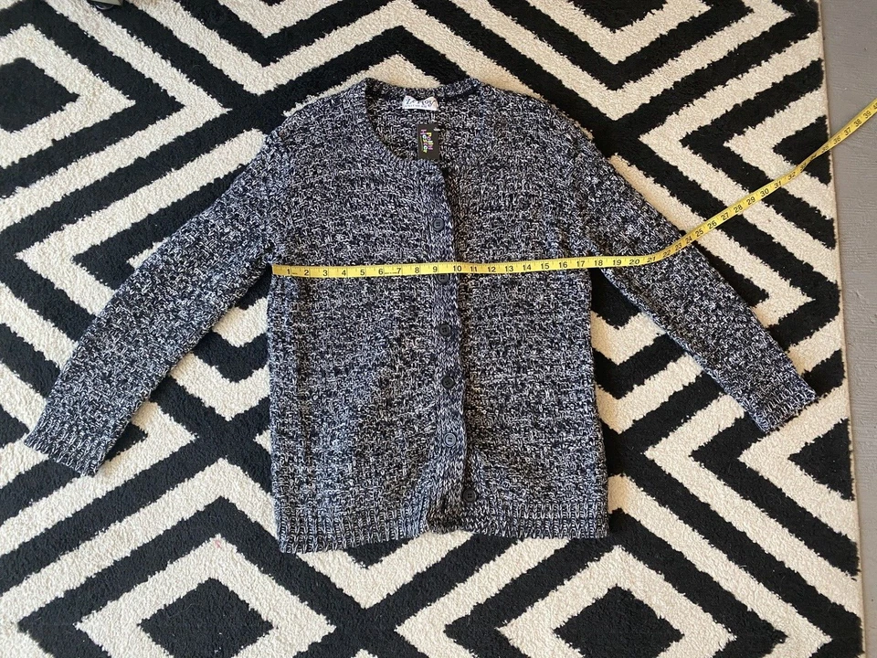 Cárdigan acogedor vintage años 70 Leroy prendas de punto brezo talla S/M Foto 4 de 4