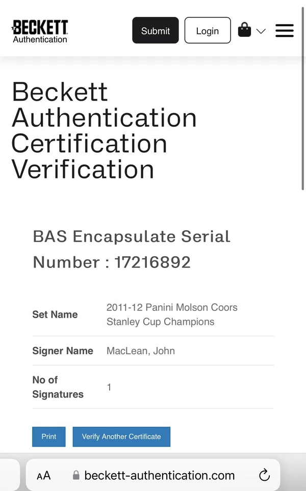 Tarjeta firmada por John MacLean 1995 Devils Stanley Cup Champs IP losa Beckett BAS a Foto 3 de 3