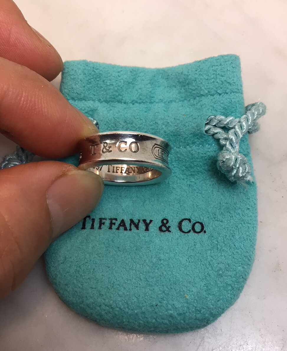 Vintage TIFFANY & CO Sterling Silver 1837 Concave Band Ring Vintage TIFFANY & CO Sterling Silver 1837 Concave Band Ring