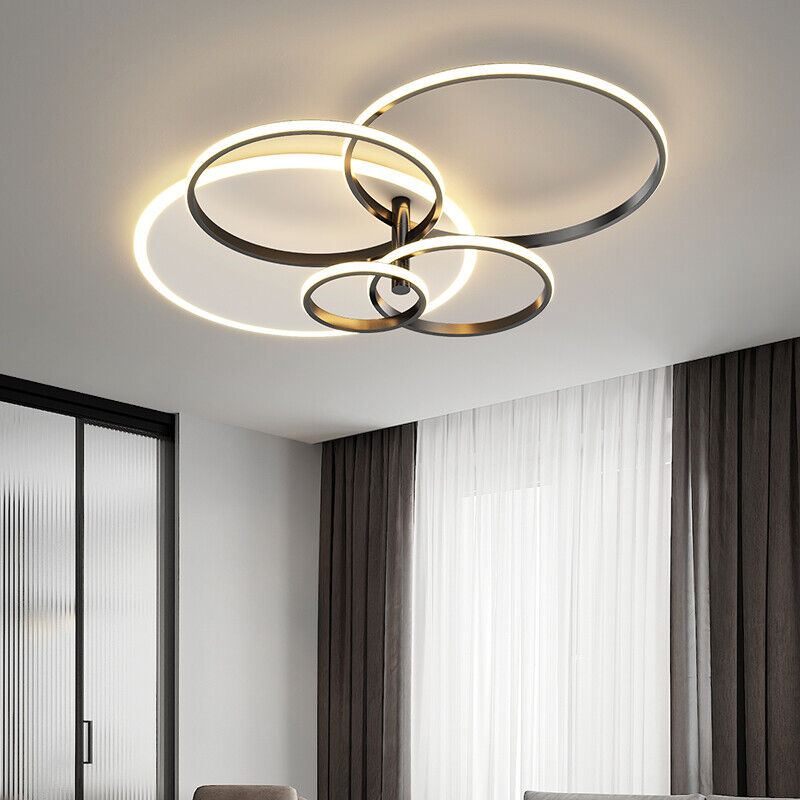 3072W LED Deckenleuchte 35 Ringe Dimmbar mit Fernbedienung Schlafzimmer Küche
