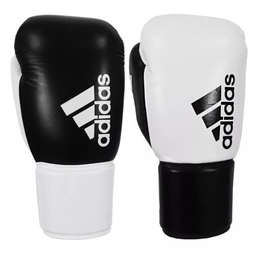 adidas Leather Hybrid 400 Lace Up Boxing Gloves PRO BBBC Approved 8-10oz - Picture 1 of 6