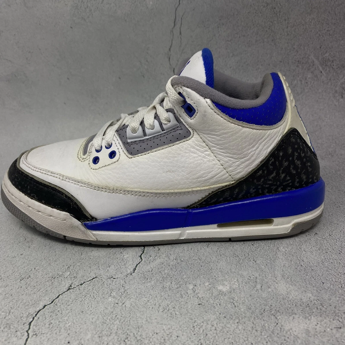 Nike Air Jordan 3 Retro Racer Blue Sneakers Shoes 398614-145 Youth Size 5.5 Y