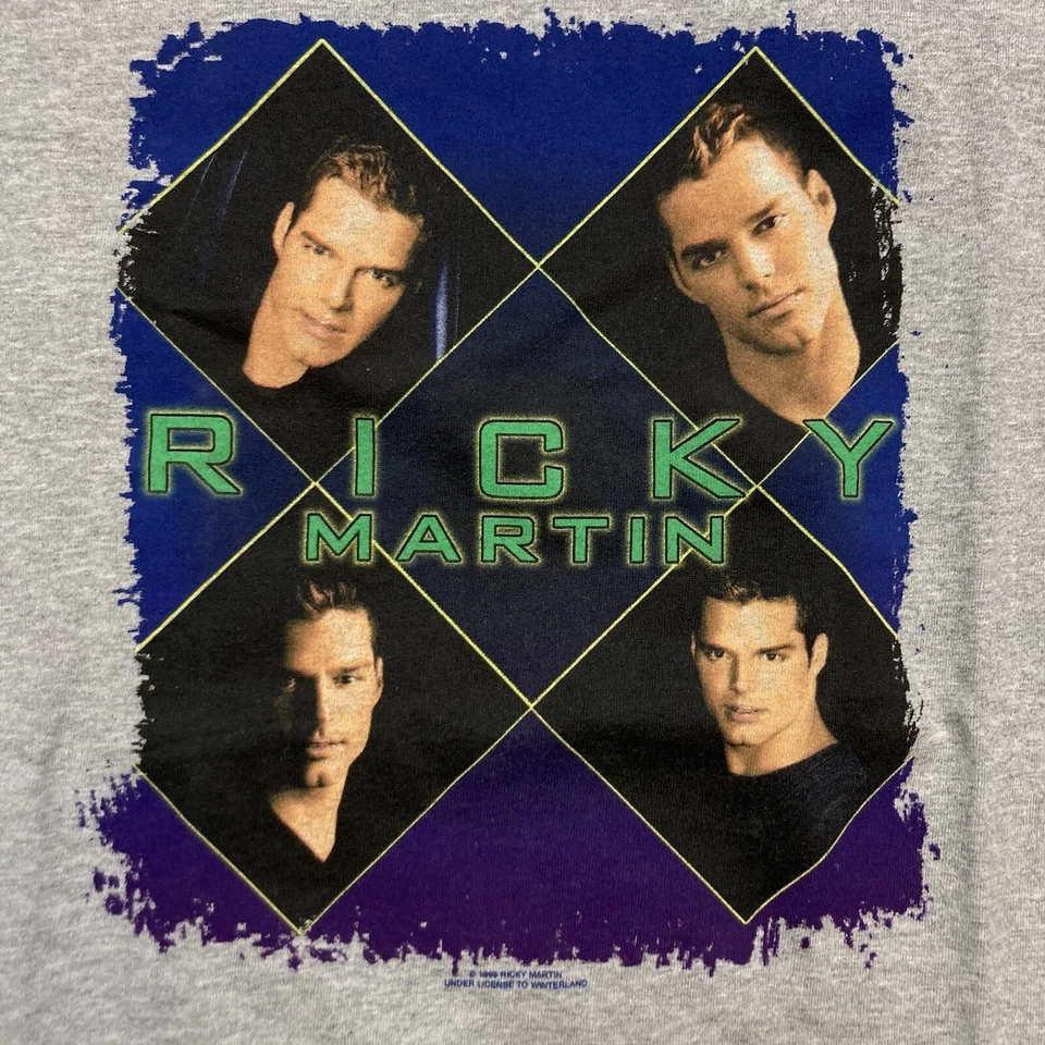Ricky Martin Shirt Kid's XL Vintage 90s 00s Music Tour Concert Y2K Tee - Image 2 of 4