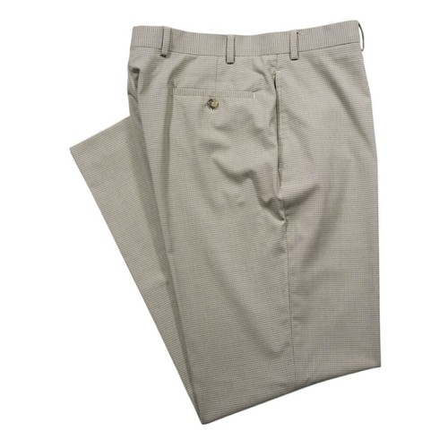 Ralph Lauren Anzughose Herren 36 x 32 beige grün kariert gerade Stretchhose