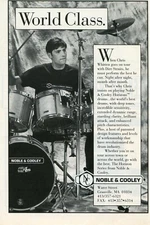 1991 small Print Ad Noble & Cooley NC Horizon Drums w Chris Whitten Dire Straits
