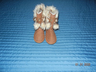 mk logo faux shearling slide