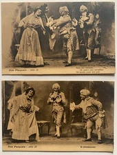 2x VINTAGE POSTCARD DON PASCHAL ACT II PHOTOTYPE ALTEROCCA TERNI